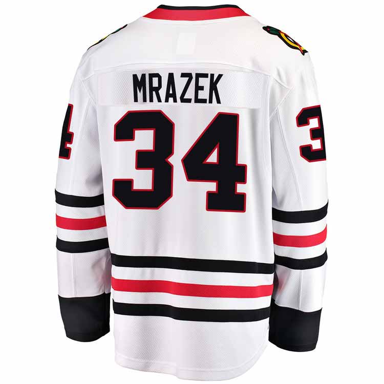 Chicago Blackhawks Petr Mrazek Road Breakaway Jersey w/ Authentic Lett