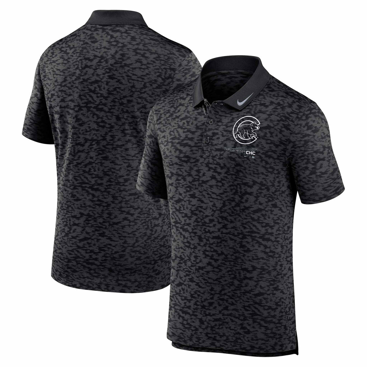 S-3XL Black Cubs Nike Dri-Fit Men's Poly #84A Polo Shirt