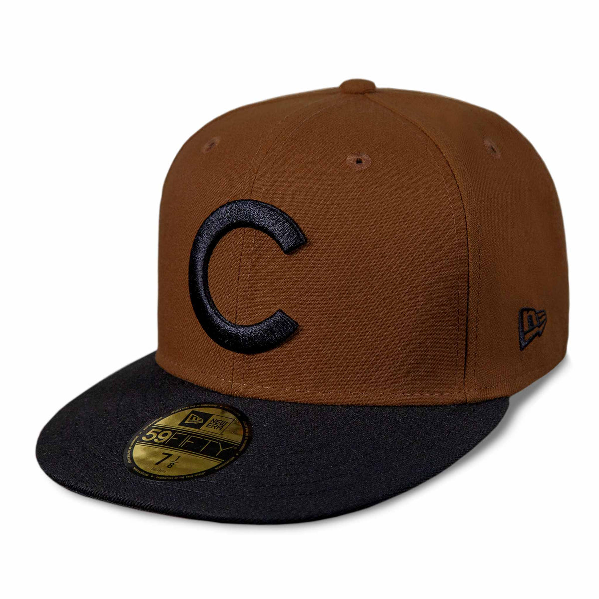 Chicago Cubs 1969 Walnut Panama Tan 59FIFTY Fitted Cap 7 1/2 = 23 1/2 in = 59.7 cm