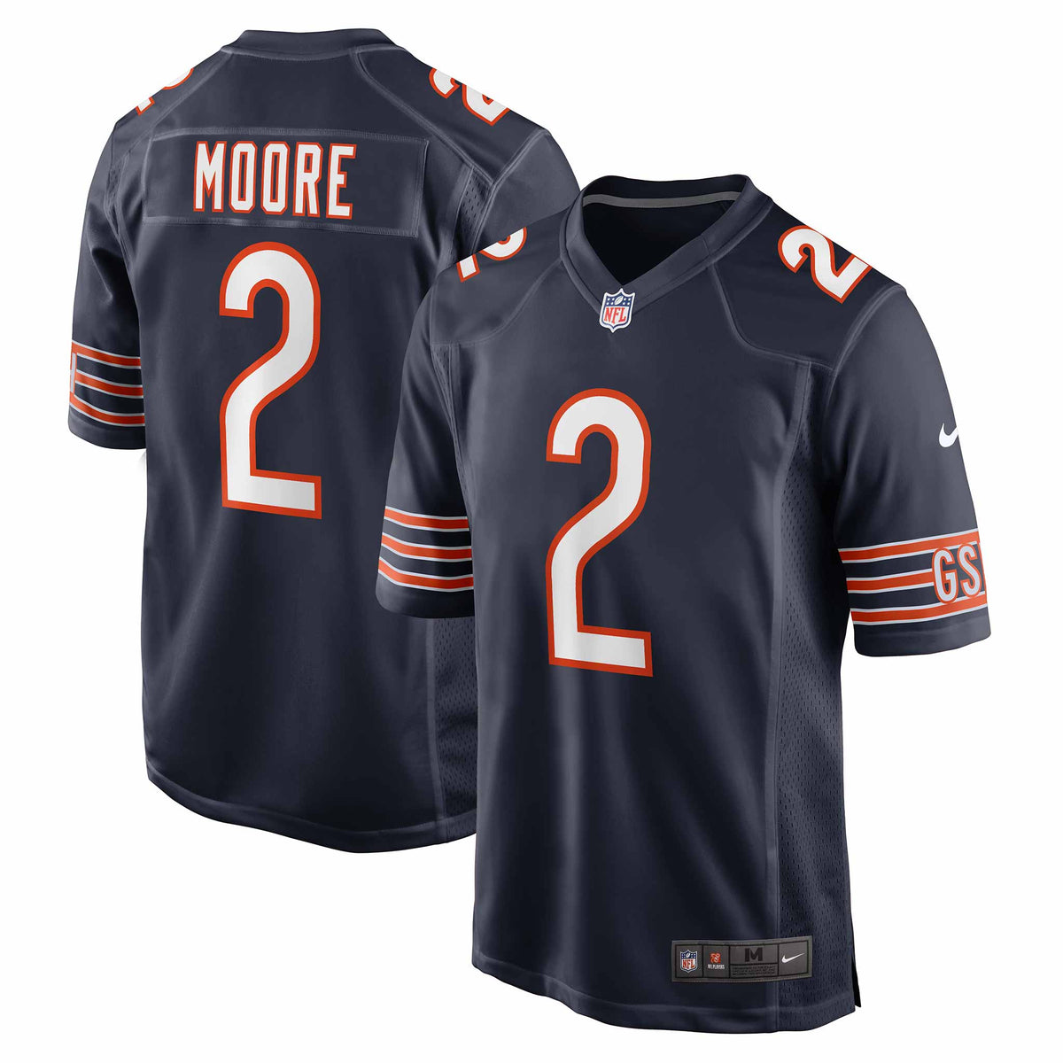 Chicago Bears D.J. Moore Orange Limited Jersey