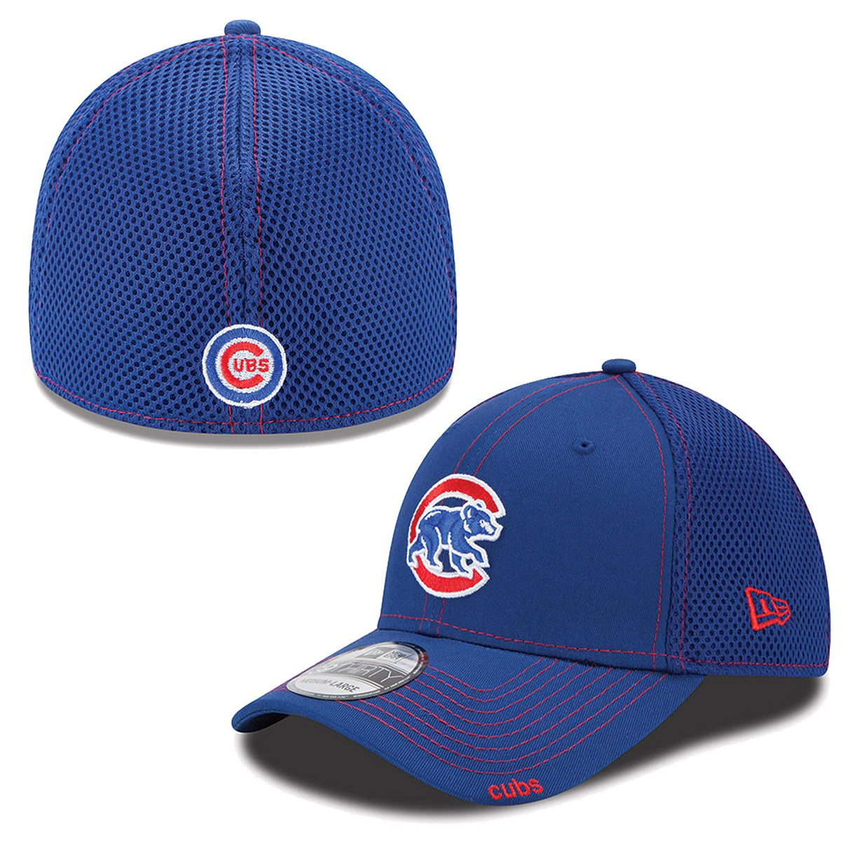 Chicago Cubs White Walking Bear 39THIRTY Flex Fit Cap