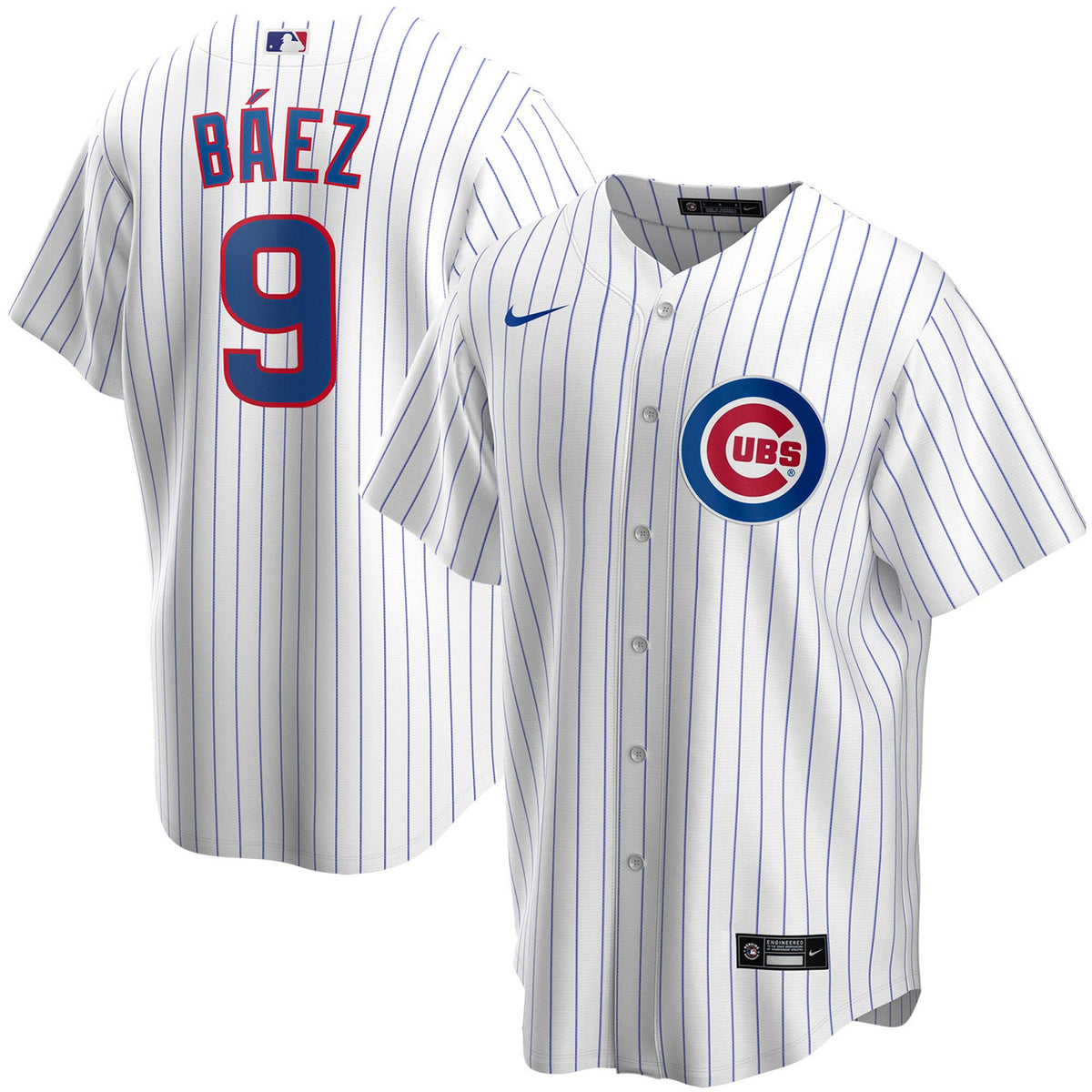 Chicago Cubs Javier Baez Nike Road Authentic Jersey 44 = Medium / Large