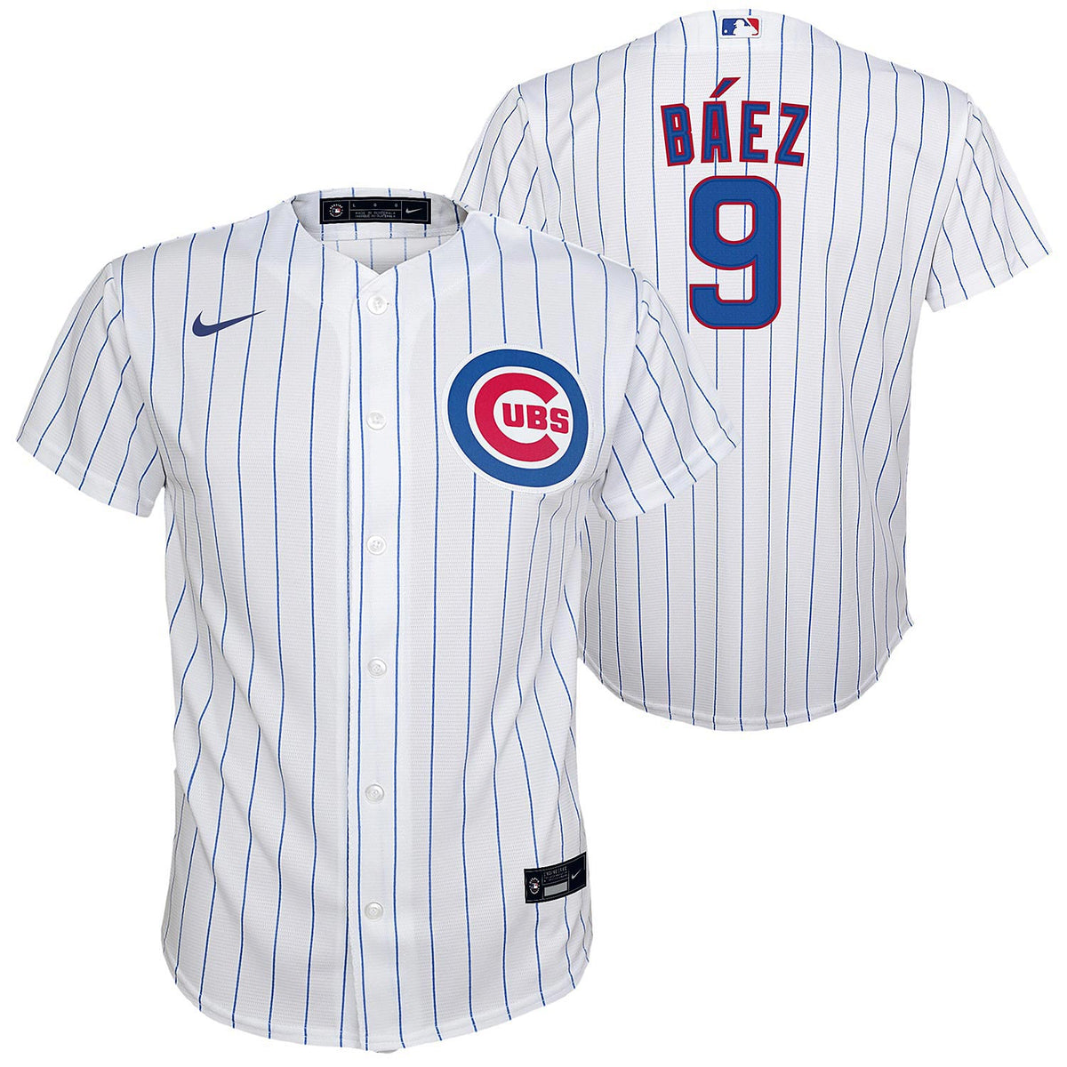 Youth Chicago Cubs Javier Báez Nike Navy City Connect Replica