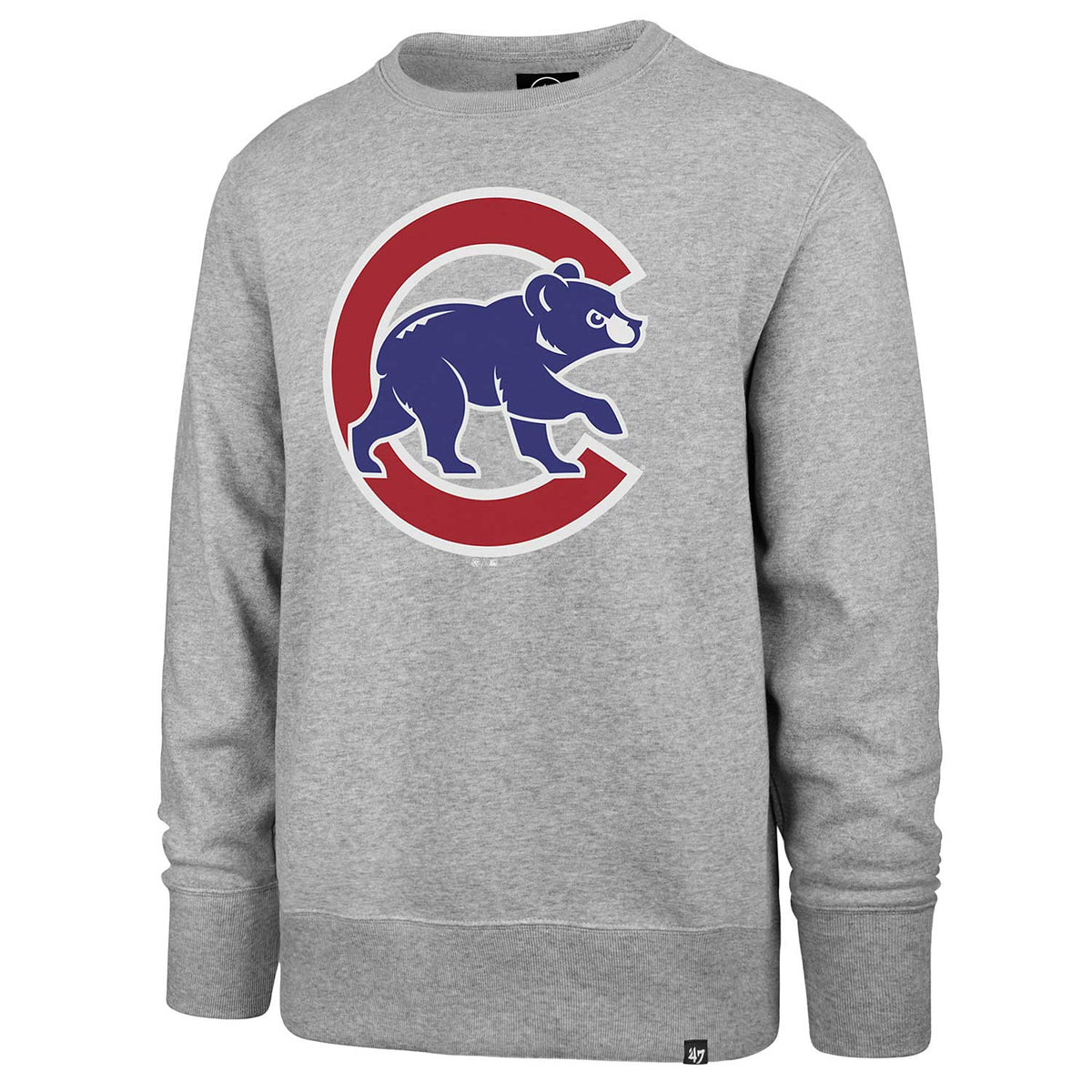 Antigua MLB Chicago Cubs Walking Bear Men's Victory Crew, White, Medium, Cotton