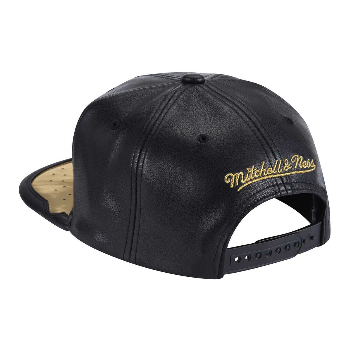 Mitchell & Ness Chicago Bulls Black Leather and Metalic Gold