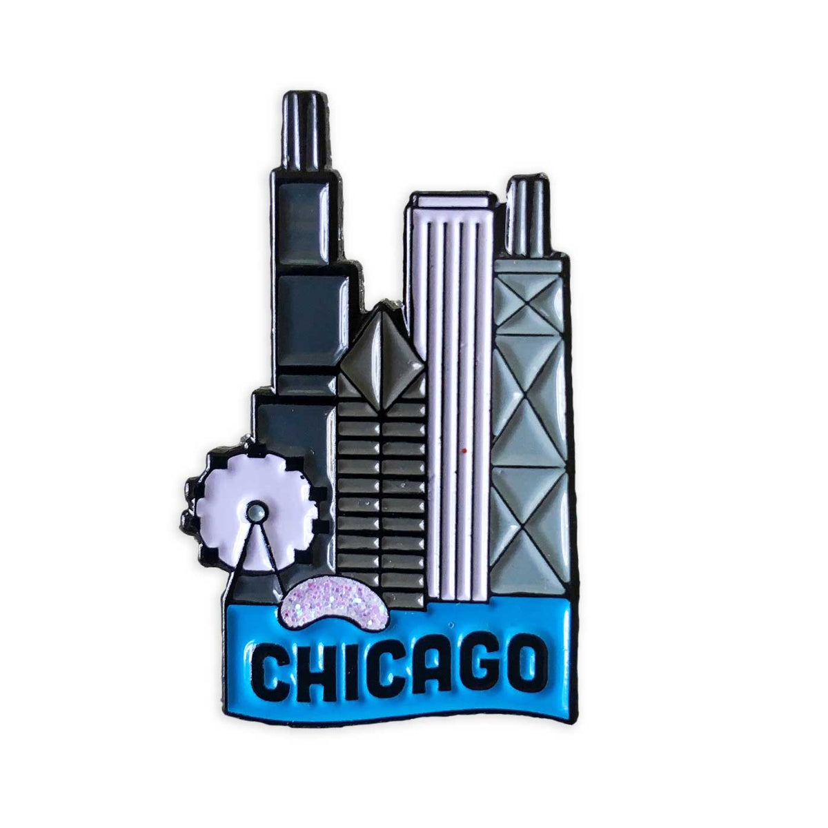 Chicago Flag Script Sticker