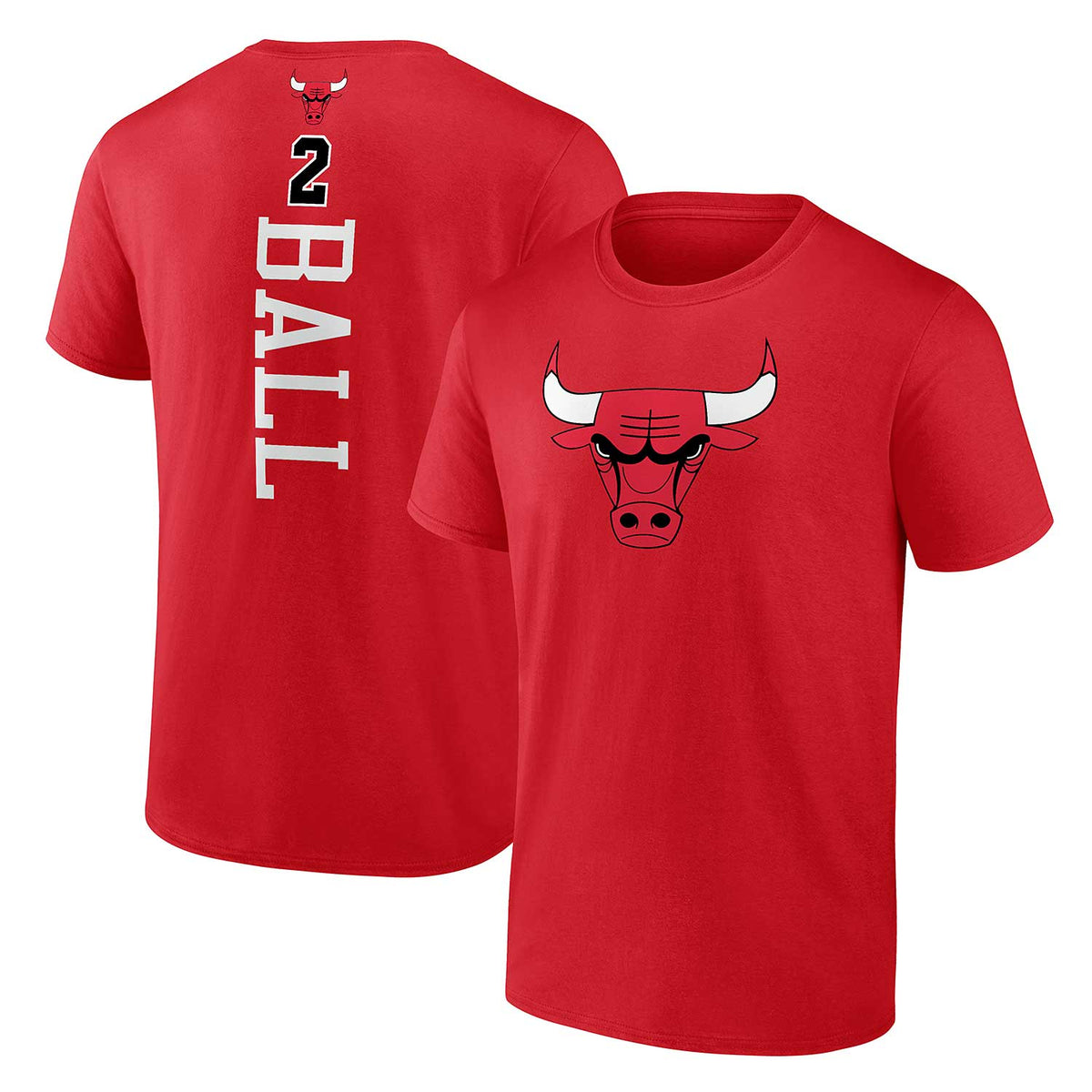 Men's Fanatics Branded Red Chicago Bulls Primary Team Logo T-Shirt