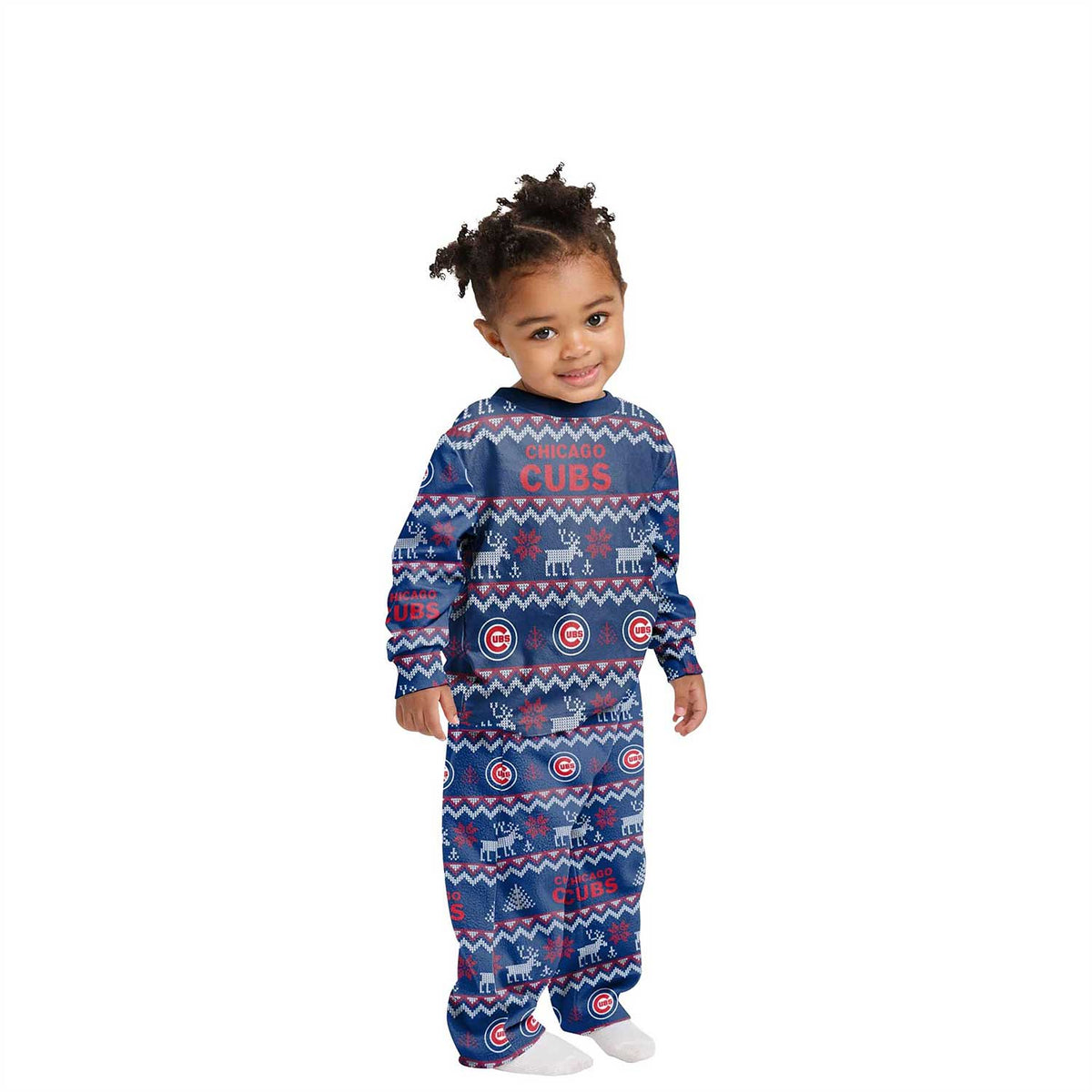 Chicago Cubs Toddler Ugly Sweater Family Pajamas Wrigleyville Sports