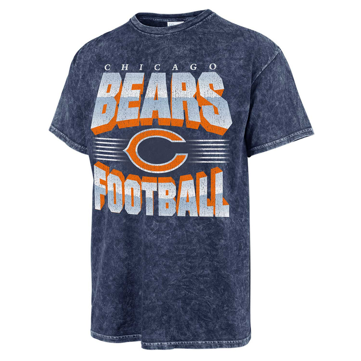 NFL Team Apparel Boys' Chicago Bears Big Blocker Navy T-Shirt