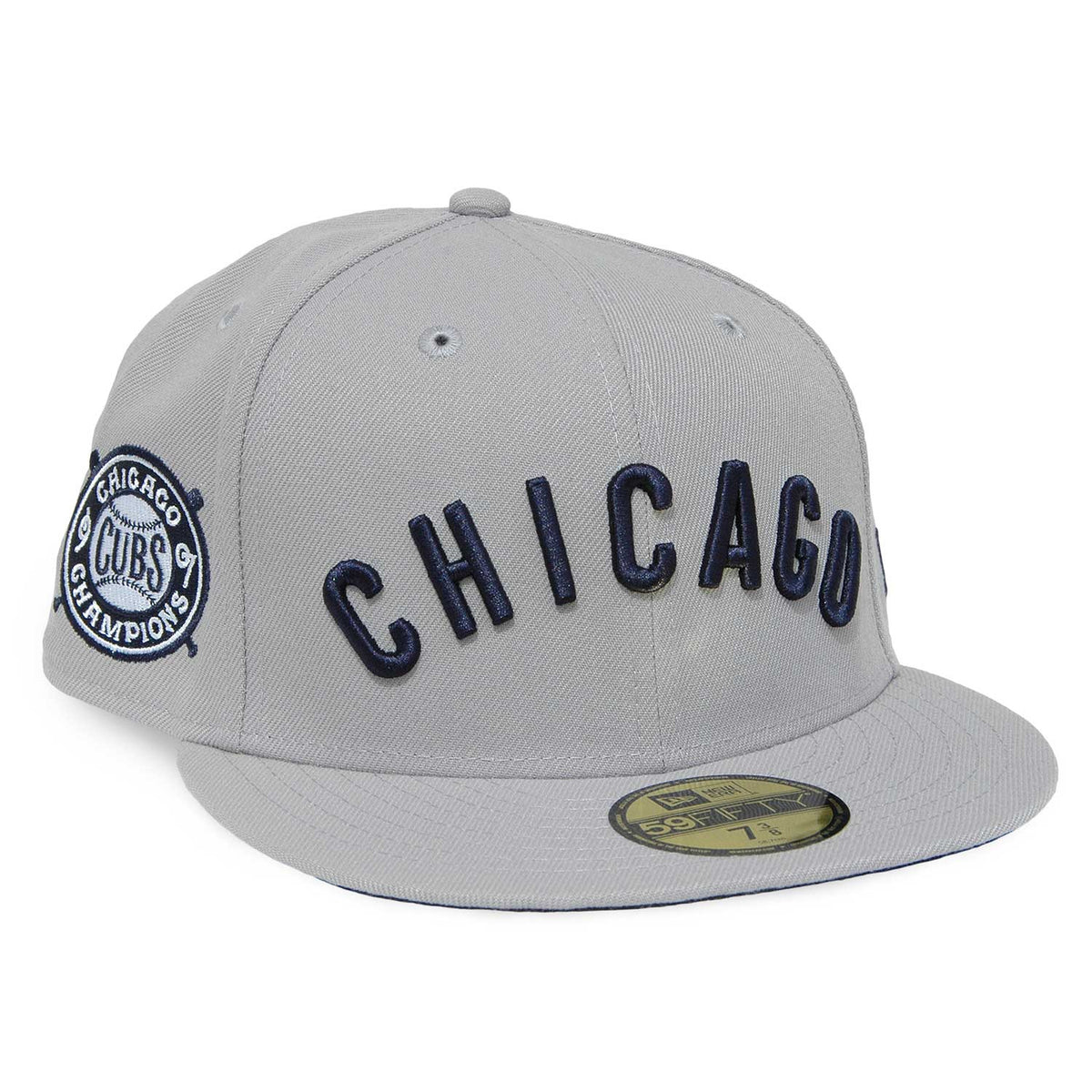 Chicago Cubs Grey 1907 Champions 59FIFTY Fitted Cap 7 1/8 = 22 3/8 in = 56.8 cm