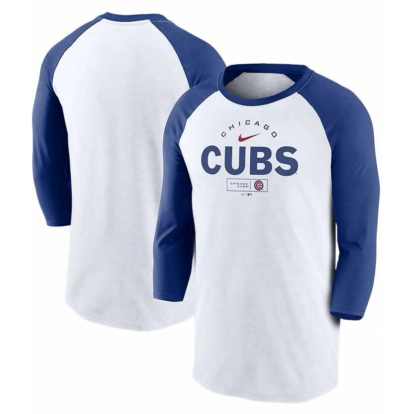Nike Chicago Cubs 1911 Rewind Raglan 3/4-Sleeve T-Shirt XX-Large