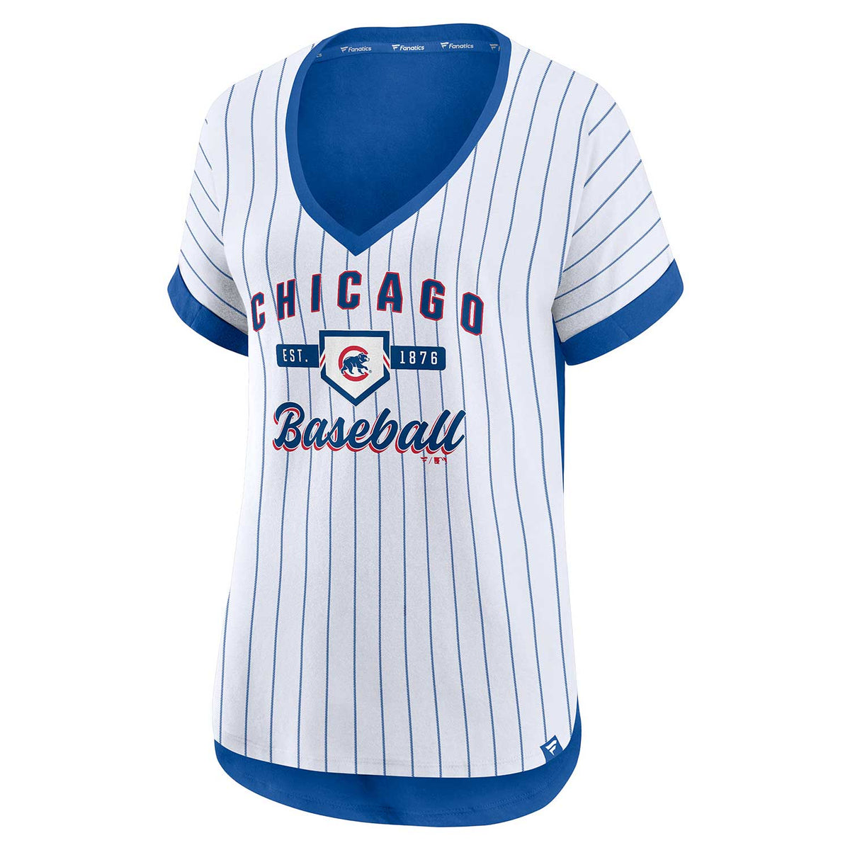 Women's Chicago Cubs Fanatics Branded Royal Iconic Pinstripe