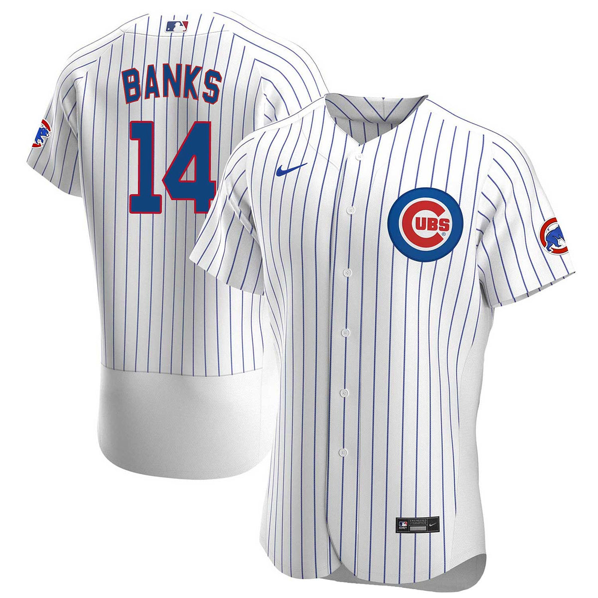 Chicago Cubs Ernie Banks Nike Road Authentic Jersey 60 = 4X/5X-Large