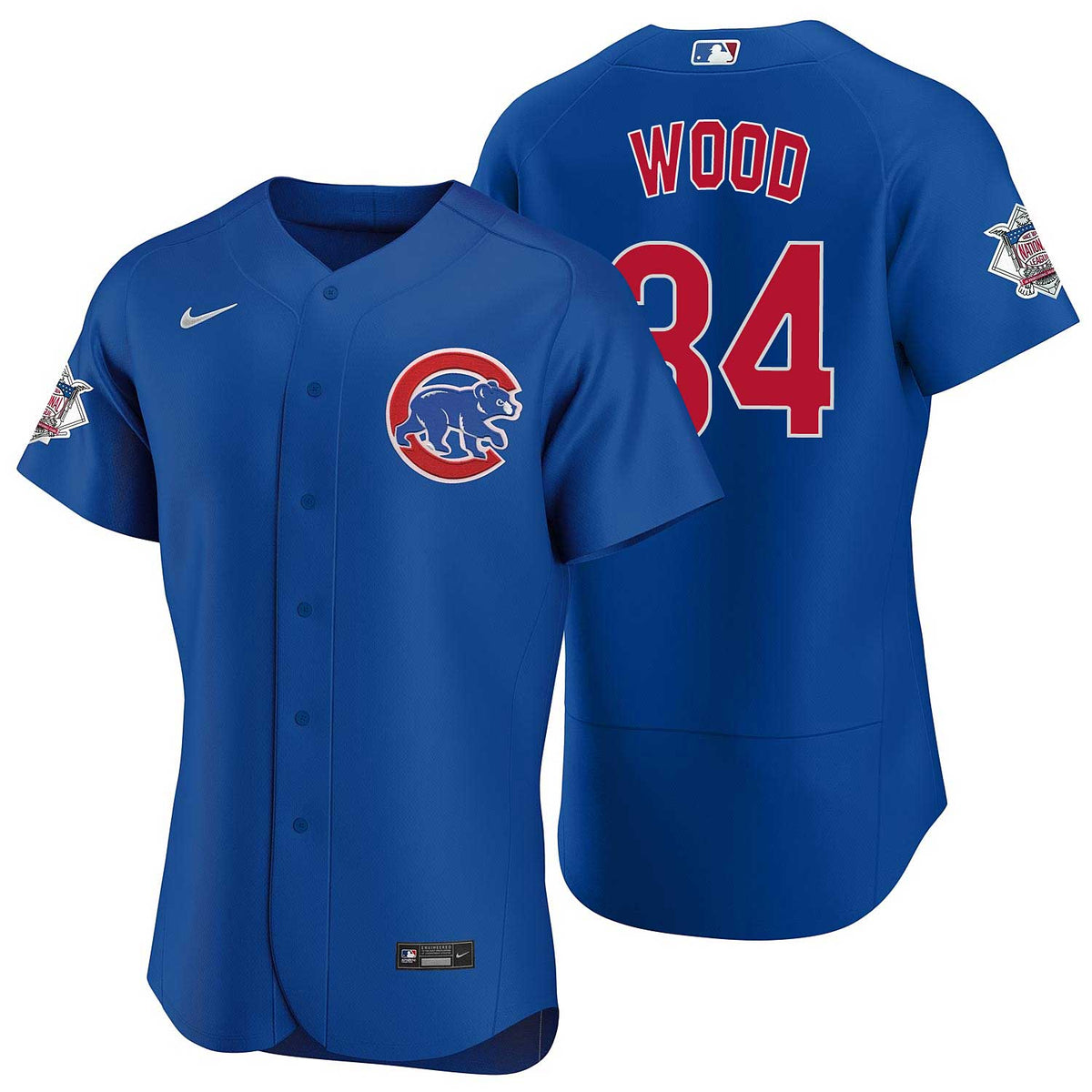 Chicago Cubs Kerry Wood Nike Home Authentic Jersey 44 = Medium / Large