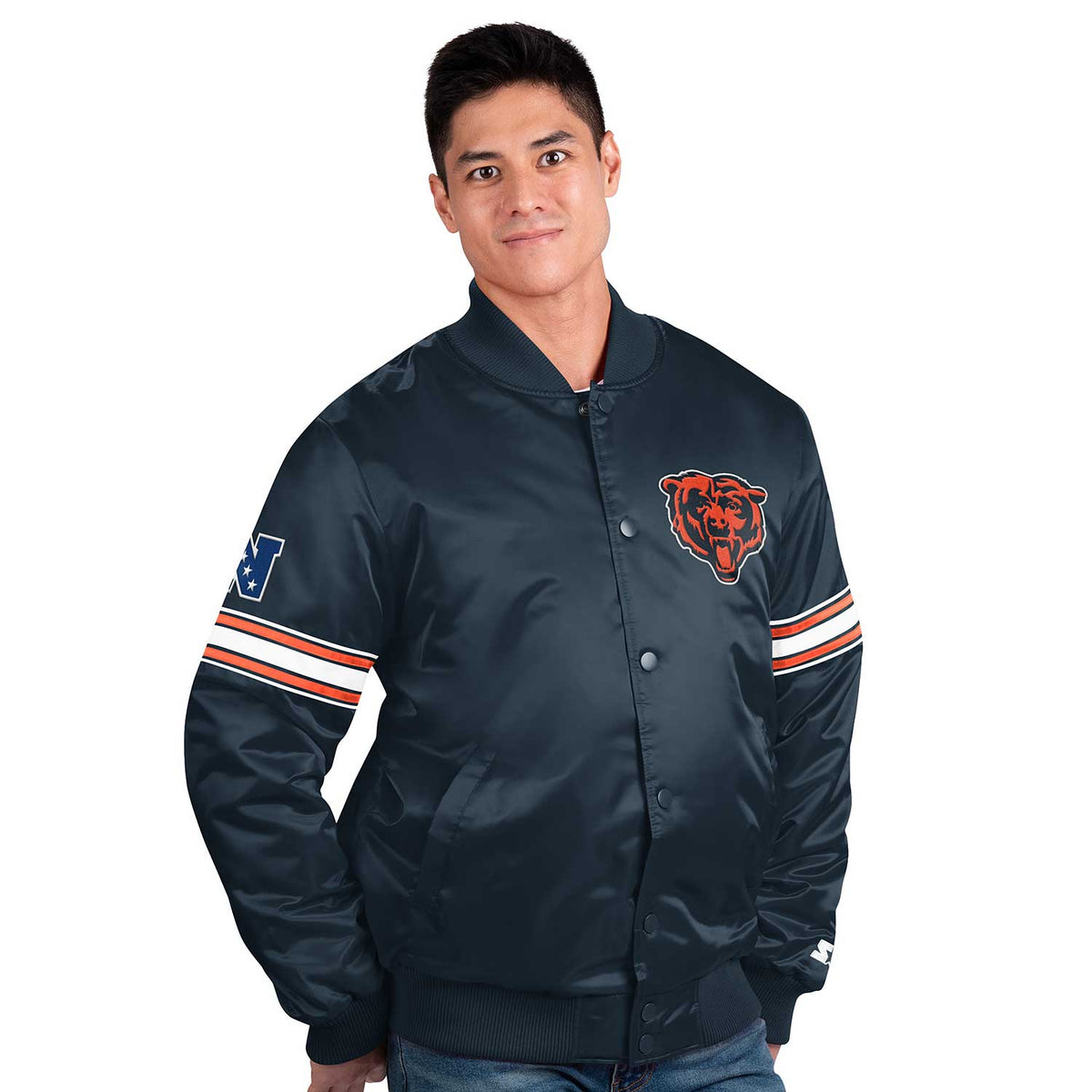 Lightweight Satin Jacket Chicago Bears