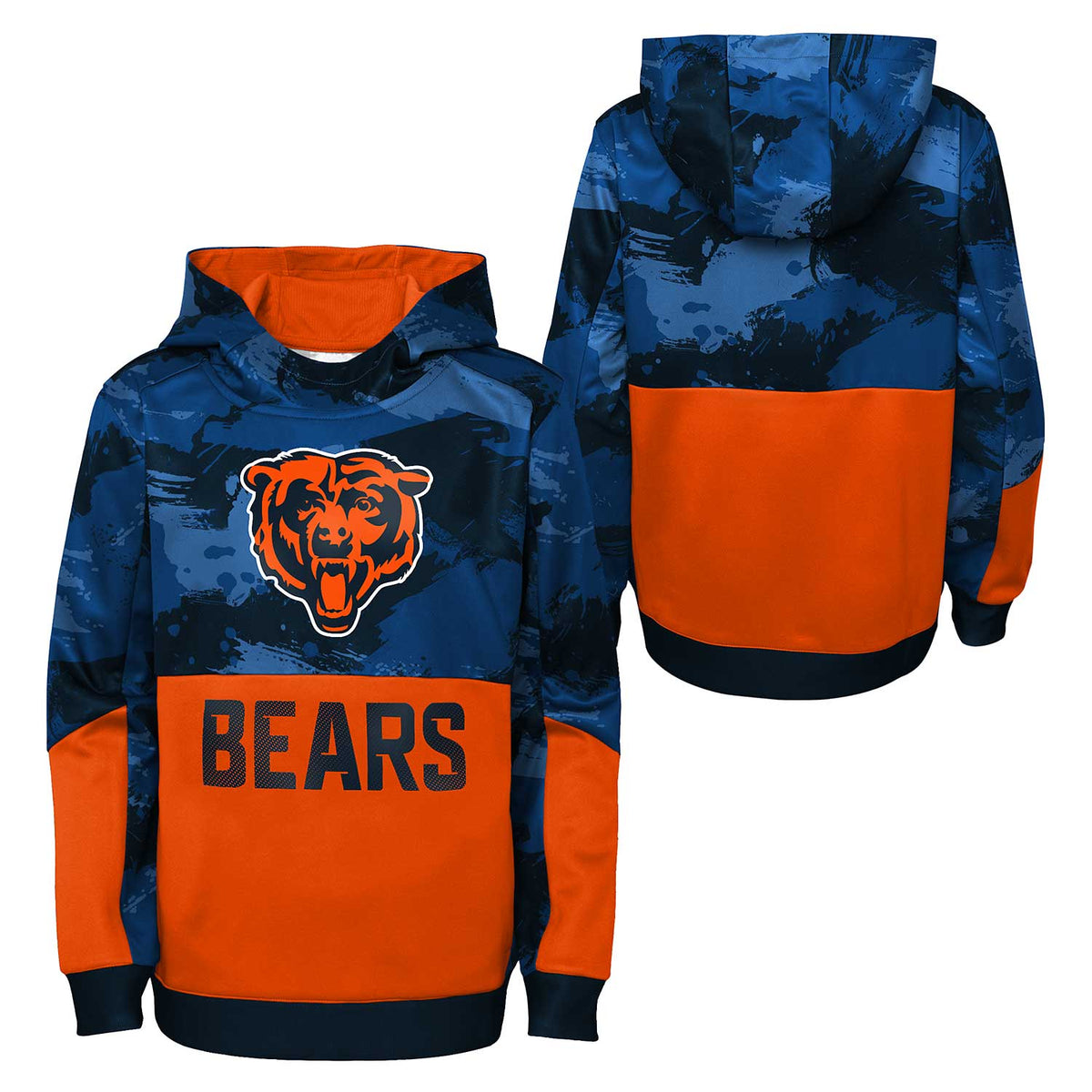 Outerstuff Youth Navy Chicago Bears Logo Pullover Hoodie Size: Extra Large