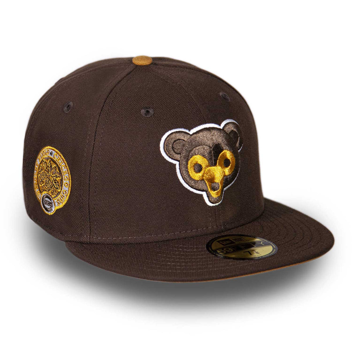 Chicago Cubs Tan & Brown Angry Bear Wrigley Field 59FIFTY Fitted Cap 7 1/4 = 22 3/4 in = 57.8 cm