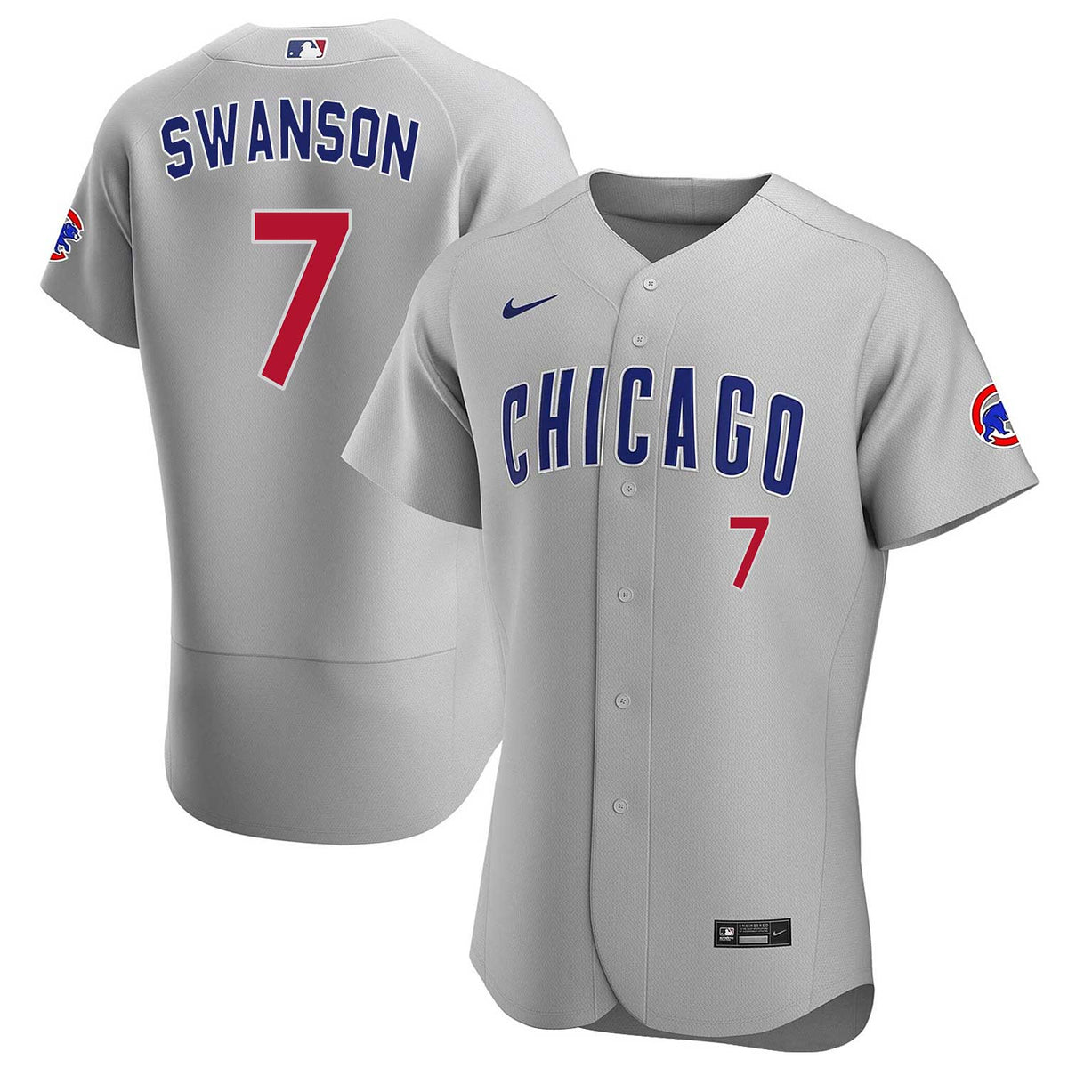 Chicago Cubs Nike Dansby Swanson Road Replica Jersey With Authentic  Lettering