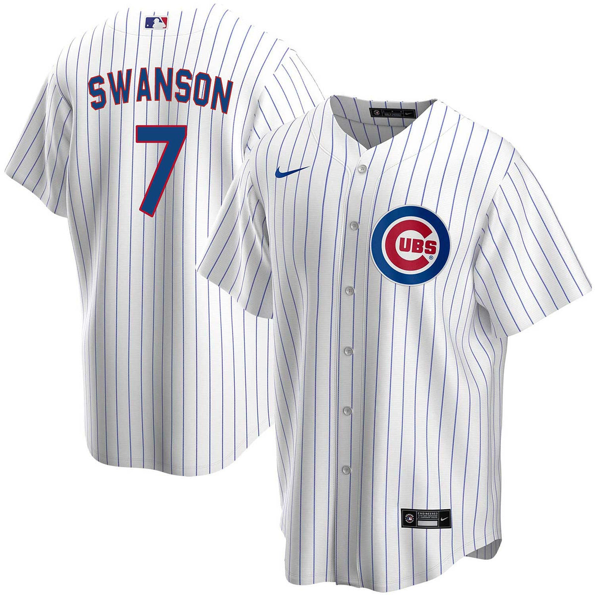 Chicago Cubs #7 Dansby Swanson Jersey Blue/White S-3XL Sizes Free