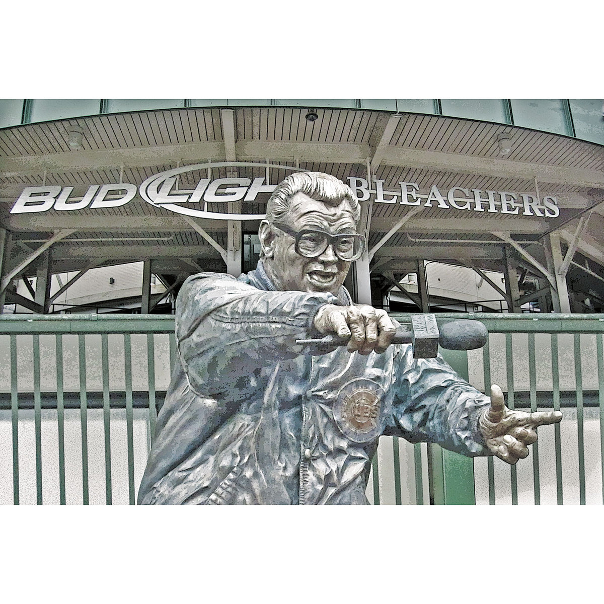 Wrigley Field Harry Caray Statue Post Card