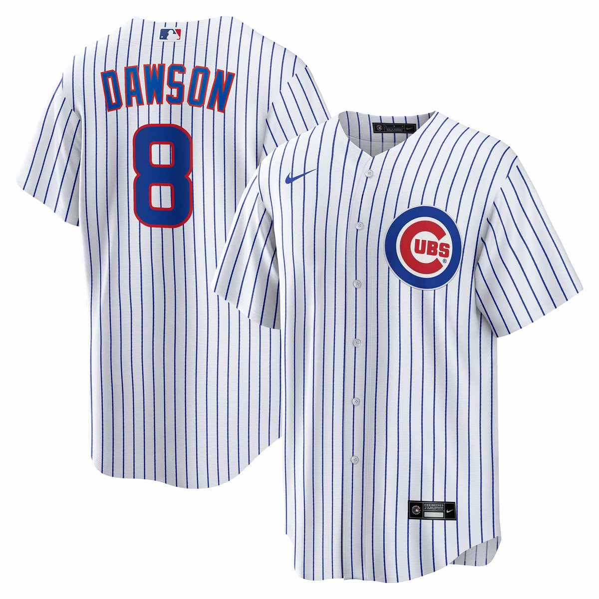 Nike Andre Dawson Home Pinstripe Men's Replica Jersey Large