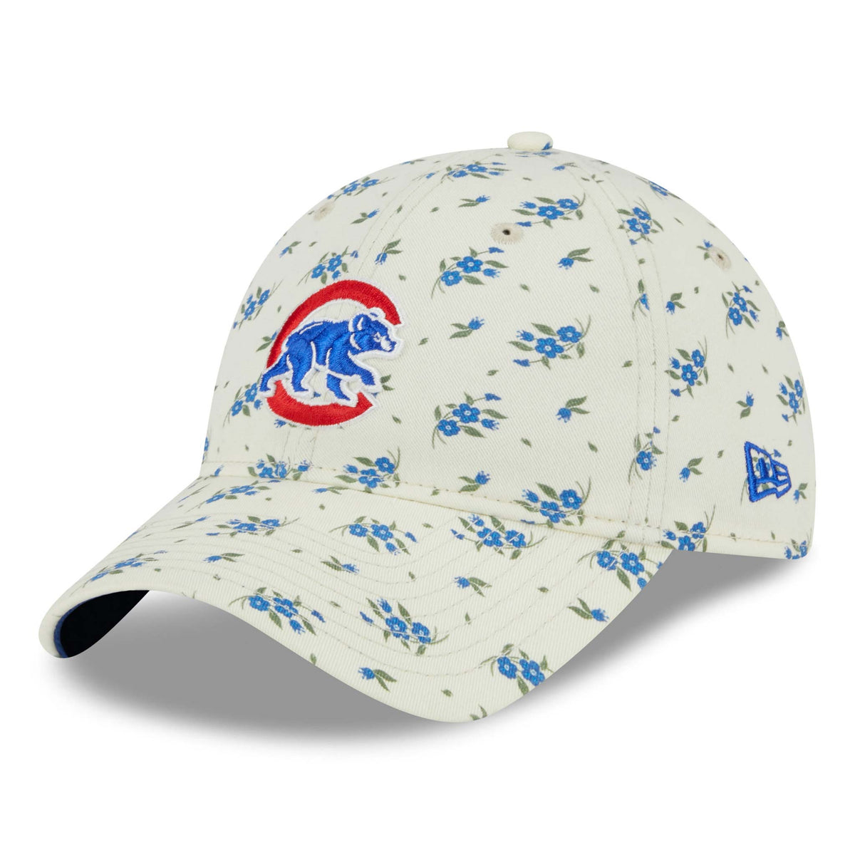 Chicago Cubs New Era Women's Floral 9TWENTY Adjustable Hat - Red