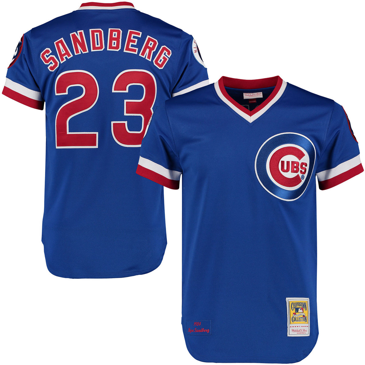 MLB Chicago Cubs (Ryne Sandberg) Men's Cooperstown Baseball Jersey.