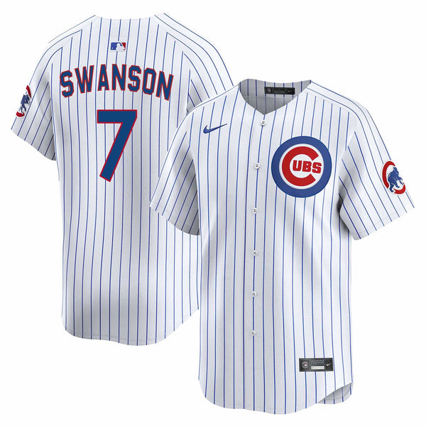 Chicago Cubs Dansby Swanson Nike Home Vapor Replica Jersey With Authentic Lettering