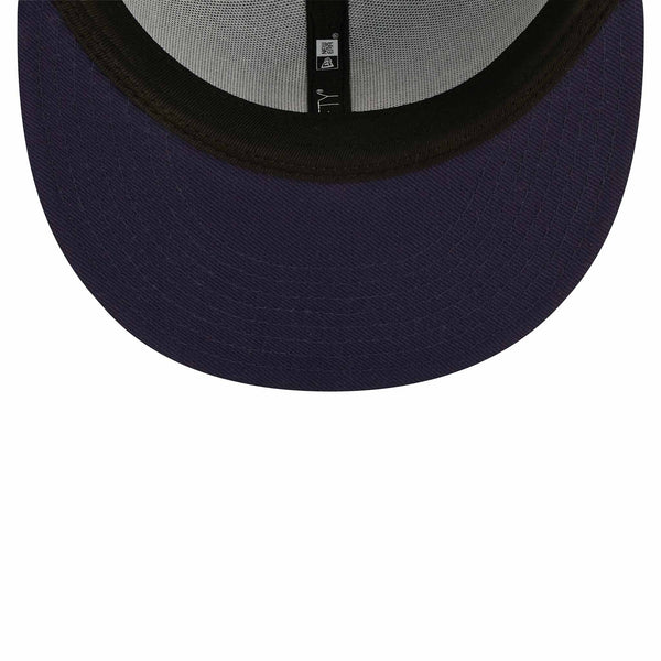 Women's New Era Blue Chicago Cubs City Connect Cap Logo Tri-Blend V-Neck  T-Shirt