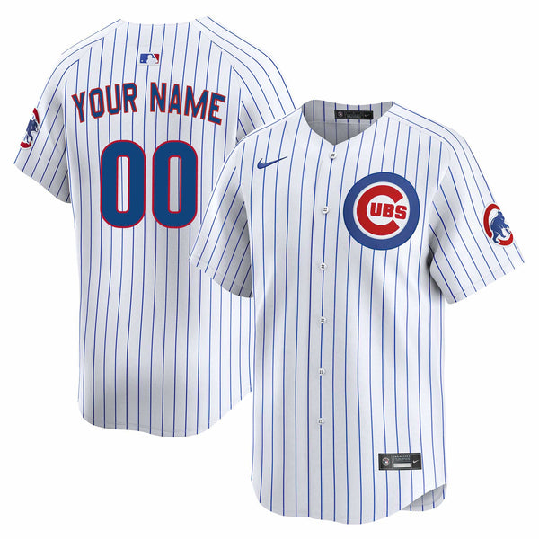 Chicago Cubs Customized Home Nike Vapor Limited Replica Jersey W/ Authentic Lettering