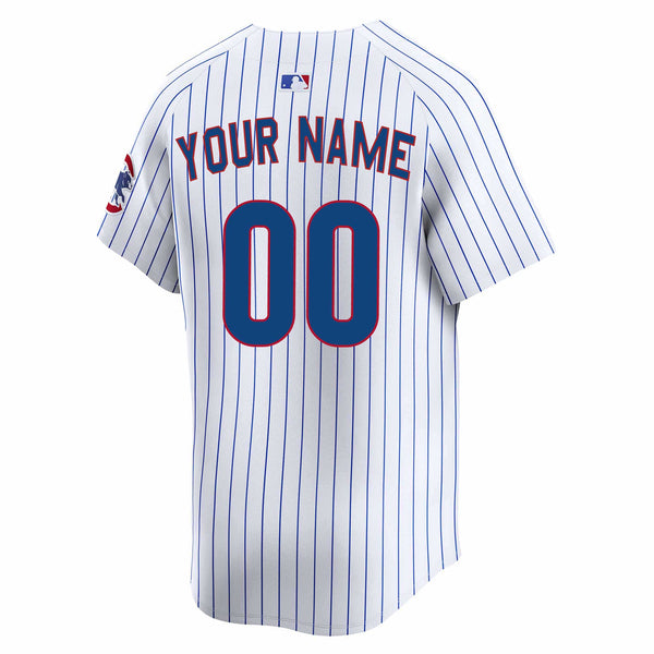 Chicago Cubs Customized Home Nike Vapor Limited Replica Jersey W/ Authentic Lettering