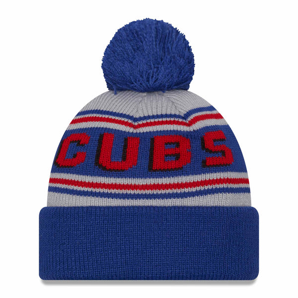 Chicago Cubs Bullseye Knit Cap with Pom