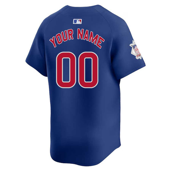 Chicago Cubs Customized Alternate Nike Vapor Limited Replica Jersey W/ Authentic Lettering