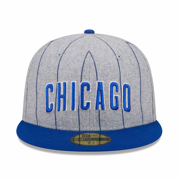 Chicago Cubs Pinstripe Grey Chicago 5950 Fitted Cap
