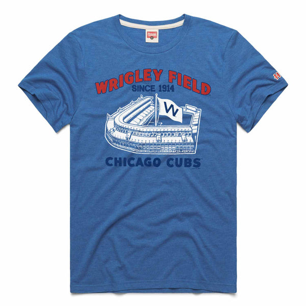 Chicago Cubs Wrigley Field Homage Stadium W Flag T Shirt