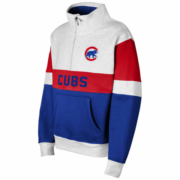 Chicago Cubs Youth Girls Club Trainer Hook Up Quarter Zip Sweatshirt