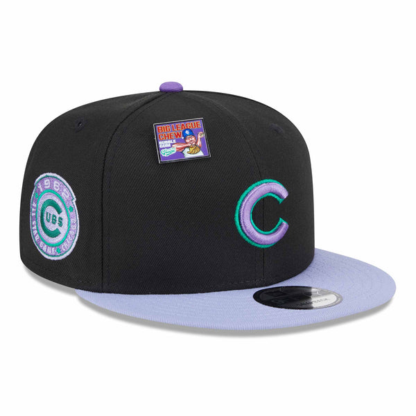 Chicago Cubs New Era Big League Chew 2024 9FFIFTY Black Purple Snap Back Cap
