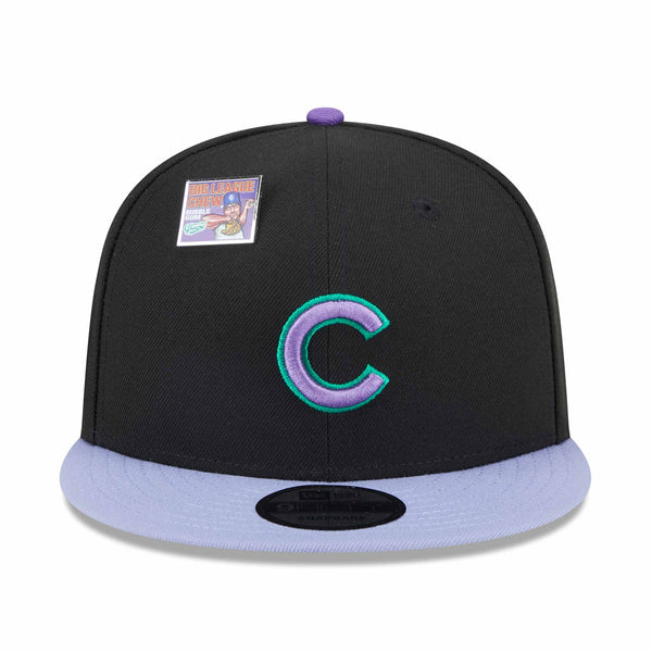 Chicago Cubs New Era Big League Chew 2024 9FFIFTY Black Purple Snap Back Cap