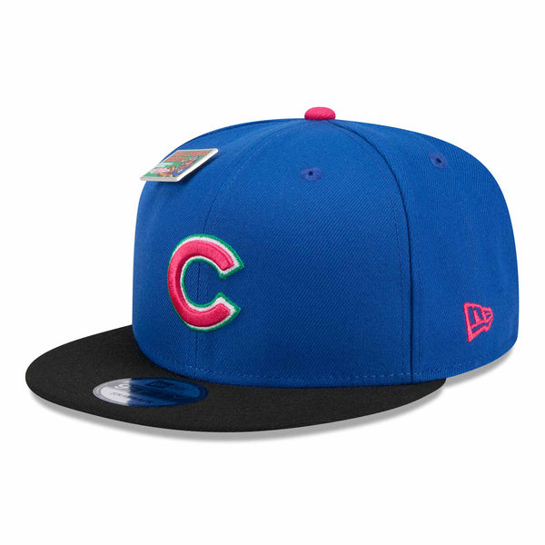 Chicago Cubs New Era Big League Chew 2024 9FFIFTY Blue Black Snap Back Cap