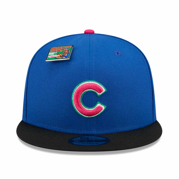 Chicago Cubs New Era Big League Chew 2024 9FFIFTY Blue Black Snap Back Cap