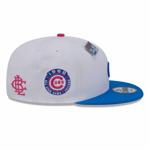 Chicago Cubs New Era Big League Chew 2024 9FFIFTY White Blue Snap Back Cap