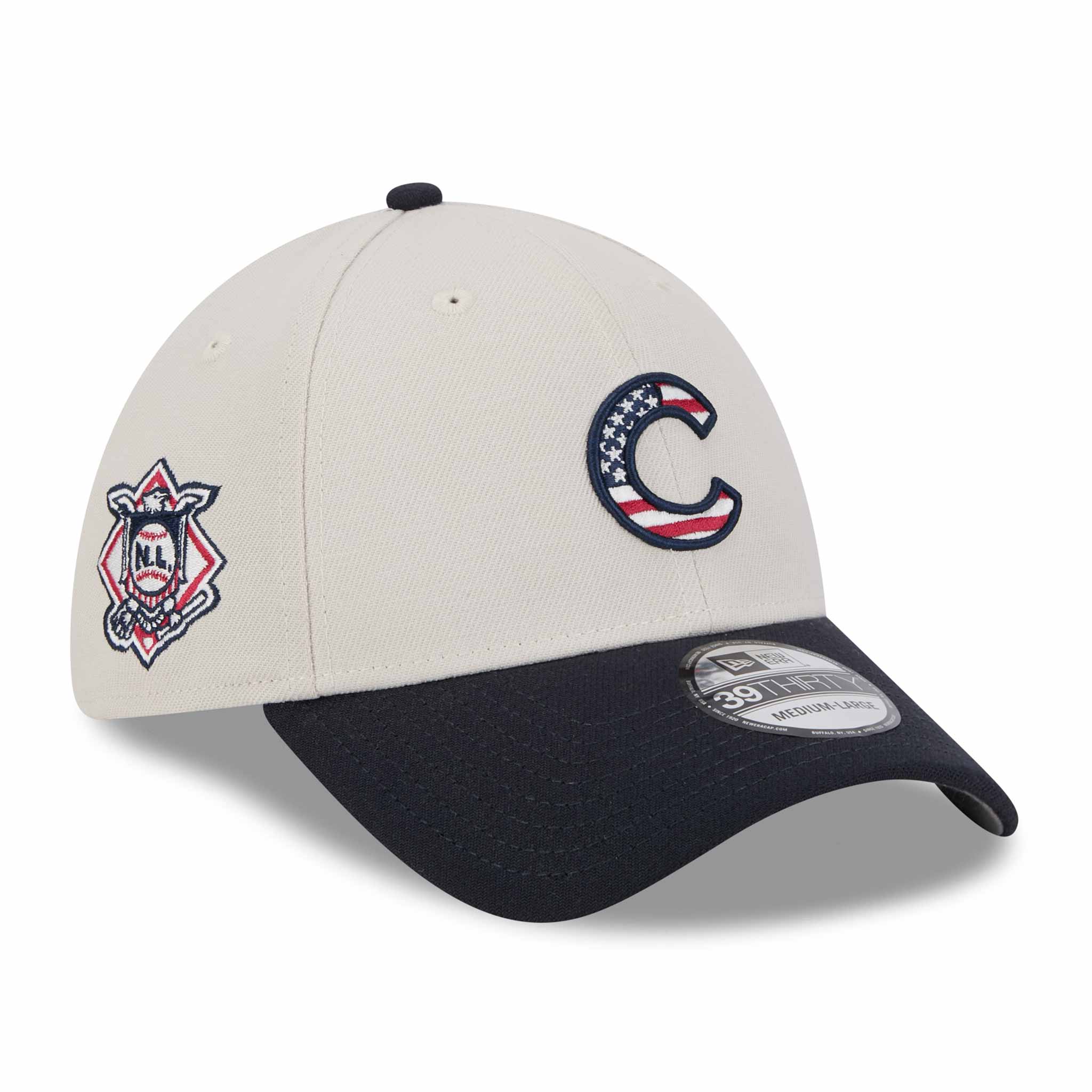 Chicago Cubs 2024 Fourth Of July 39THIRTY Stretch Fit Cap Wrigleyville Sports