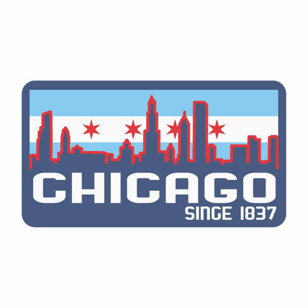 1837 Chicago Skyline Sticker