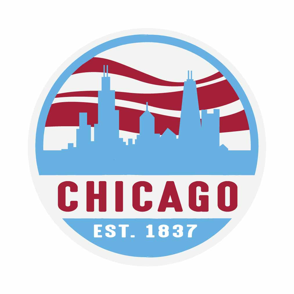 Chicago Skyline EST 1837 Sticker – Wrigleyville Sports