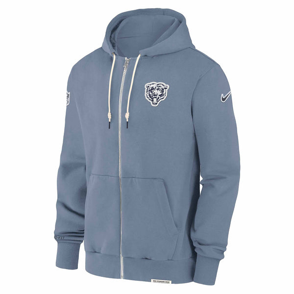 Chicago Bears Nike Grey Player Full Zip Hooded Sweatshirt