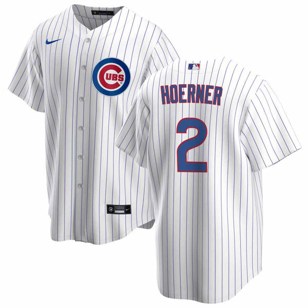 NEW Large Youth MLB Nike Nico Hoerner Chicago Cubs Jersey Wrigleyville  Stitched
