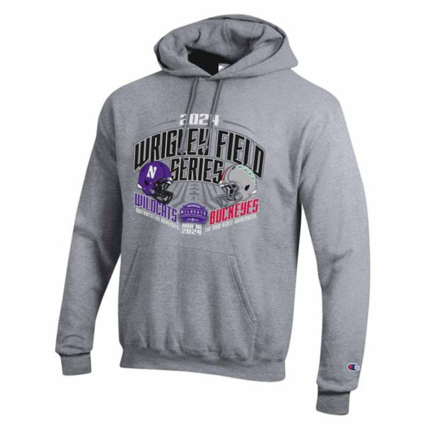 Wrigley Field Northwestern vs. Ohio State Champion Helmet Hooded Sweatshirt