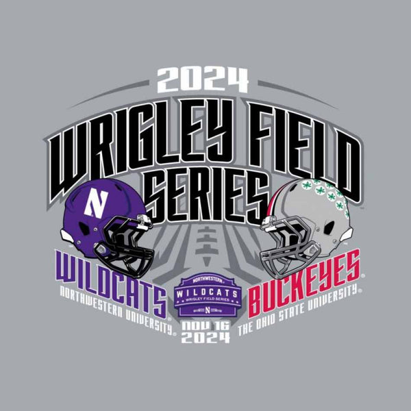 Wrigley Field Northwestern vs. Ohio State Champion Helmet Hooded Sweatshirt