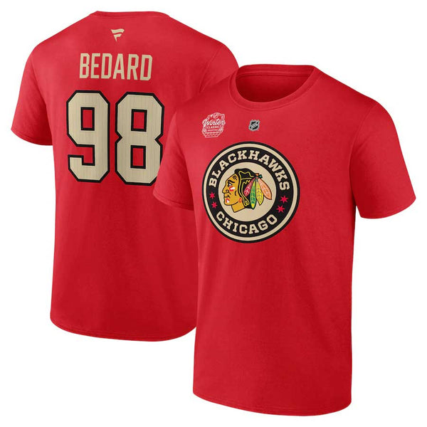 Chicago Blackhawks 2025 Winter Classic Connor Bedard Youth Name and Number T-Shirt