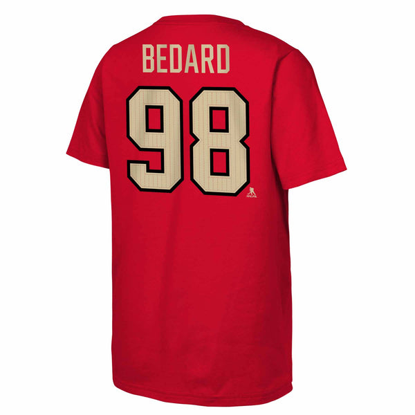 Chicago Blackhawks 2025 Winter Classic Connor Bedard Youth Name and Number T-Shirt